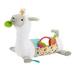 FISHER-PRICE 4-in-1 Lama Spielkissen - Hochwertiges Spielkissen für Babys ab der Geburt mit 4 Spielmöglichkeiten