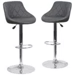 Flash Möbel ch-82028 a-bk-gg modernes schwarz Vinyl Bucket Sitz Verstellbarer Barhocker