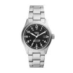 Fossil Herrenuhr Defender, Solaruhrwerk, 40MM Silbernes Edelstahlgehäuse mit Edelstahlarmband