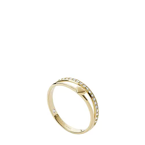 Fossil Ring Für Frauen Vintage Iconic, Höhe: 4, 3mm Gold-Edelstahl-Ring