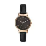 Fossil Damenuhr Daisy 3 Zeiger, Quarzwerk, 34mm Silbernes Edelstahlgehäuse mit Edelstahlarmband