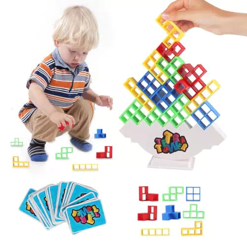FQQF Tetra Tower Spiel, Tetris Balance Spielzeug Tower Game