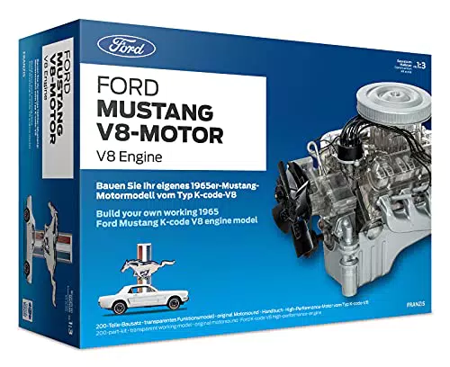 FRANZIS 67500 - Ford Mustang V8-Motor, originalgetreuer Motorbausatz vom Typ 289 K-code-V8 im Maßstab 1:3