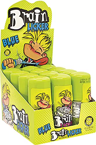 Freekee Brain Licker, 12 Zungenroller, Roll-on mit saurem Flüssigbonbon mit Fruchtgeschmack