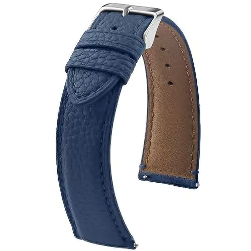 Fullmosa 12 Farben Uhrenarmband, Axus Serie Lederarmband Ersatz-Watch Armband mit Edelstahl Metall Schließe für Herren Damen 18mm 20mm 22mm 24mm