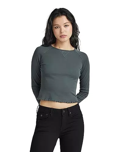 G-STAR RAW Damen Cropped baby sis raglan r t ls wmn