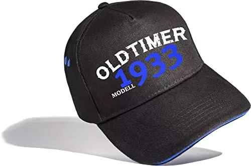 Geburtstagsgeschenk für Opa: Original 1933 - Cap zum 90. Geburtstag - Jahrgang 1933 - Kappe Geburtstag Opi Hut Baseball Cap Herren
