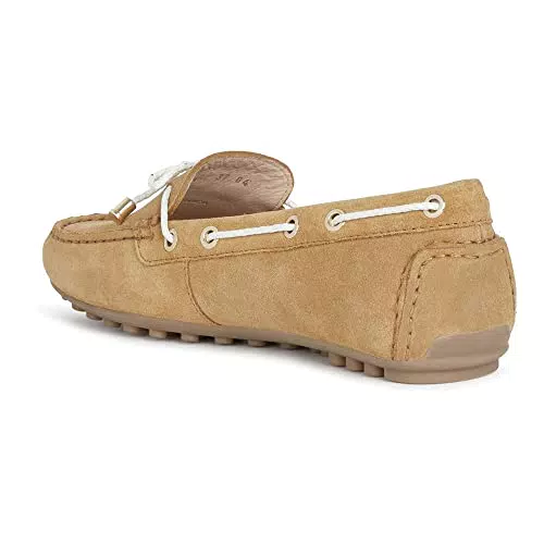 Geox Damen D Leelyan C Mokassins,Caramel White
