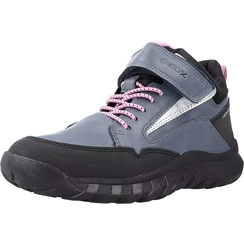 Geox J SIMBYOS Girl ABX A Sneaker, AVIO/Black