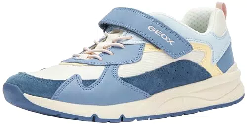 Geox Jungen Mädchen J ROONER Girl A Sneaker, AVIO/LT Yellow