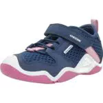 Geox Jungen Mädchen J Wader Girl Moccasin, Navy/Fuchsia