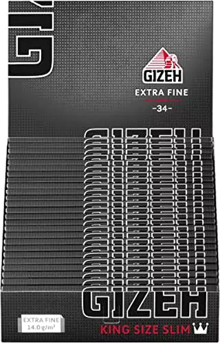 GIZEH Black Pro 25 Heftchen à 34 King Size Slim Blättchen