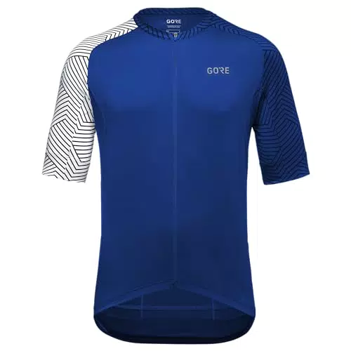 GOREWEAR Herren Fahrrad-Kurzarmtrikot, C5, Ultramarine Blue/White