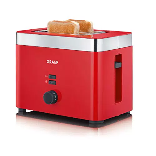 Graef TO63EU TO 63 2-Scheiben Toaster, Kunststoff, Rot