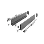 GTV Schubladenschienen AXIS PRO I Schubladenauszüge mit Vollauszug I Anthrazit I Belastbarkeit bis 40 kg I Push to Open mit Synchronisation I den Freien Zugang I Breite: 400 mm I Höhe: 120 mm