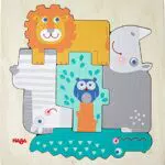 HABA 305710 - Holzpuzzle Tierisch wild, Holzpuzzle ab 2 Jahren