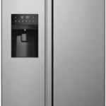 Haier SBS 90 SERIE 5 HSR5918DIMP Kühl-Gefrierkombination / Edelstahl-Front / Wasser- und Eiswürfelspender / Festwasseranschluß / Multi Airflow /Total No Frost / Sparsam: Energieeffizienzklasse D