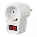 Hama Adapterstecker mit Schalter weiß