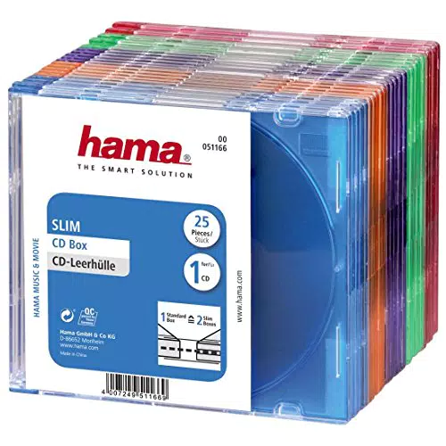 Hama CD-ROM Slim Box 25er Pack