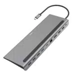 Hama USB C Docking Station 10 Ports silber