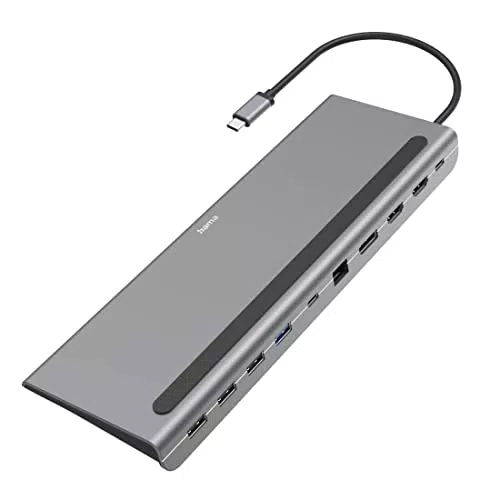 Hama USB C Docking Station 10 Ports silber