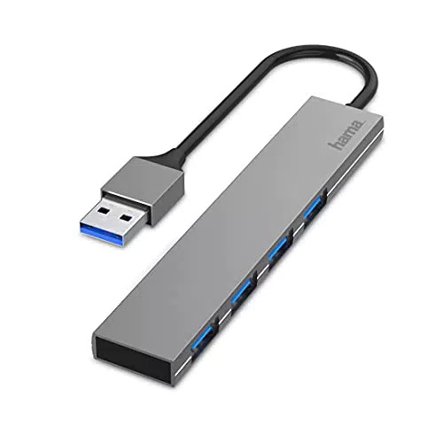 Hama USB Hub 4 Ports Alu