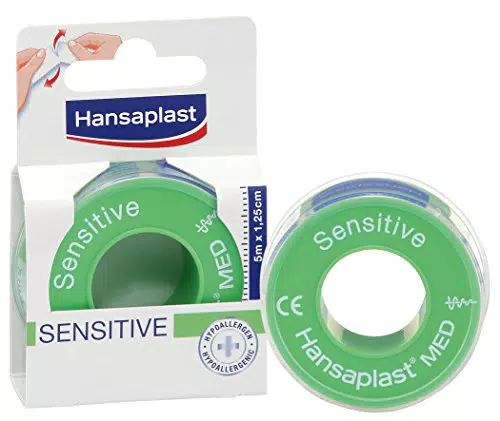 Hansaplast Sensitiv Pflaster 5 m x 1.25 cm, 4er Pack