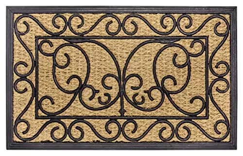 Hanse Home Kokos Fußmatte für Innen und Außen 45x75cm Fussmatte Kokosmatte Outdoor Schmutzfangmatte Kokosfaser und Gummi Wetterfest