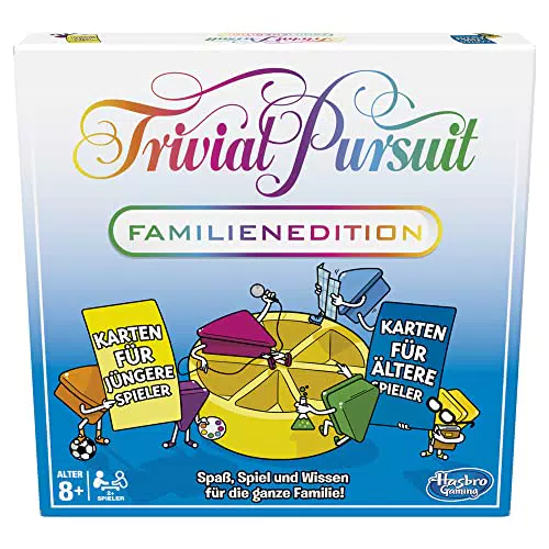 Hasbro Gaming Trivial Pursuit Familien Edition, Quizspiel mit Fragen für Klein und Groß