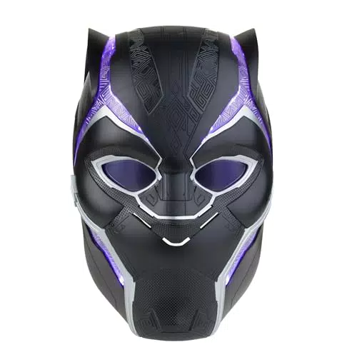 Hasbro Marvel Legends Series Black Panther elektronischer Premium Helm mit Lichtern und klappbaren Linsen