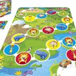 Hasbro Twister Junior Spiel, Tierisches Vergnügen, doppelseitige Matte
