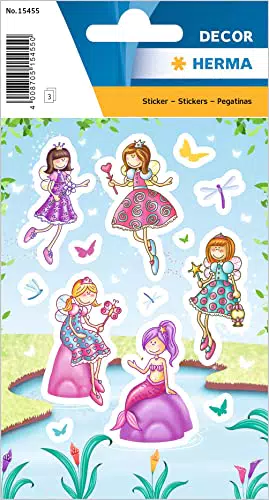HERMA 15455 Aufkleber Feen Prinzessin klein groß, 27 Stück