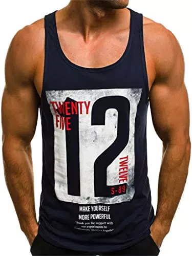Herren Tank Top Classic Unterhemd Sommer Sport Tank Top Muskelshirt für Training Gym Fitness & Bodybuilding