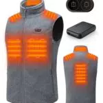 HEWINZE Fleece Beheizbare Weste Herren - Wärme weste mit akku 7.4V