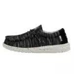 Hey Dude Jungen Wally Youth Stretch Moccasin, Schwarz
