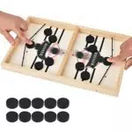 Hockey Brettspiel, Holz Schnell Sling Puck Match-Spiel
