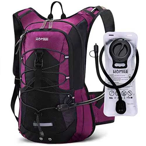 HOMIEE Fahrradrucksack Herren Damen Wasserdicht MTB Trinkrucksack Sportrucksack Ultraleicht Fahrrad Motorrad Mountainbike Rucksack mit Trinkblase für Laufen Wandern Joggen Trailrunning Radfahren