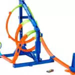 HOT WHEELS Looping-Twister Set - Trackset mit dreifachem Korkenzieher-Looping und Aufbewahrungsbox