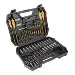 Hoteche 62tlg Bohrer Set & Koffer, HSS-Bohrer, Steinbohrer
