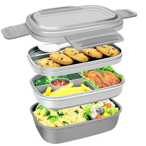 HOUSLUX brotdose-brotdose kinder mit fächern-lunchbox erwachsene-brotdose kinder-lunchbox-bento box，1900 ml brotdose