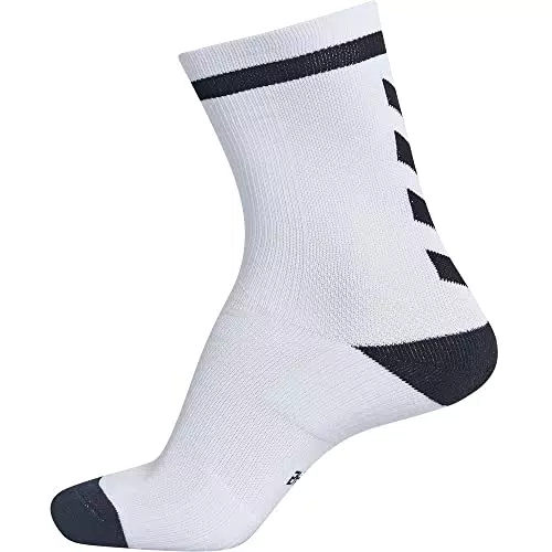 hummel Unisex Elite indendørs sok lav Socken, Weiß / Schwarz