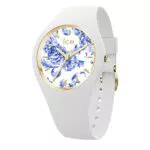 Ice-Watch - ICE blue White porcelain - Weiße Damenuhr mit Silikonarmband - 019227