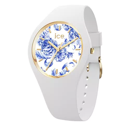 Ice-Watch - ICE blue White porcelain - Weiße Damenuhr mit Silikonarmband - 019227