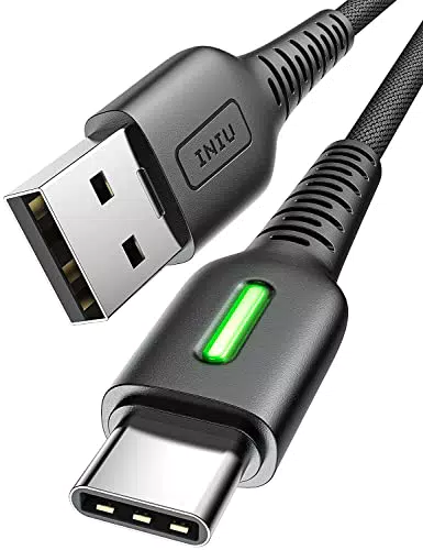 INIU USB C Kabel, Ladekabel USB C Typ C Schnellladekabel Nylon USB A auf USB-C Handy Datenkabel für Samsung S22 S21 Note 10 Google Pixel 7 iPad Pro Huawei Xiaomi 11 PS5 usw