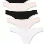 Iris & Lilly Damen Tanga-Unterwäsche Baumwolle, 5er-Pack