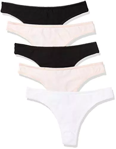 Iris & Lilly Damen Tanga-Unterwäsche Baumwolle, 5er-Pack
