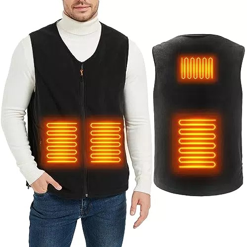 ISOPHO Beheizte Weste Damen Herren, Beheizbare Weste USB Lade Heizweste Unisex Wärmende Beheizte Weste mit 12 Einstellbar Temperatur