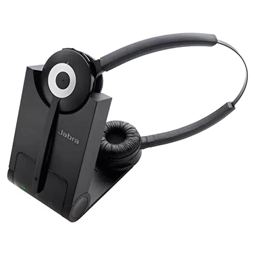 Jabra Pro 930 MS DECT Kabelloses On-Ear Stereo Headset - Skype for Business zertifiziert - HD Voice und Noise Cancelling - zur Verwendung mit Softphones in Europa - EU-Stecker
