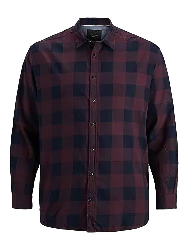 JACK & JONES Herren Jjegingham Twill Shirt L/S Ps Noos Hemd