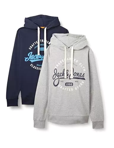JACK & JONES Herren JJMIKK Sweat Hood 2PK MP Kapuzenpullover